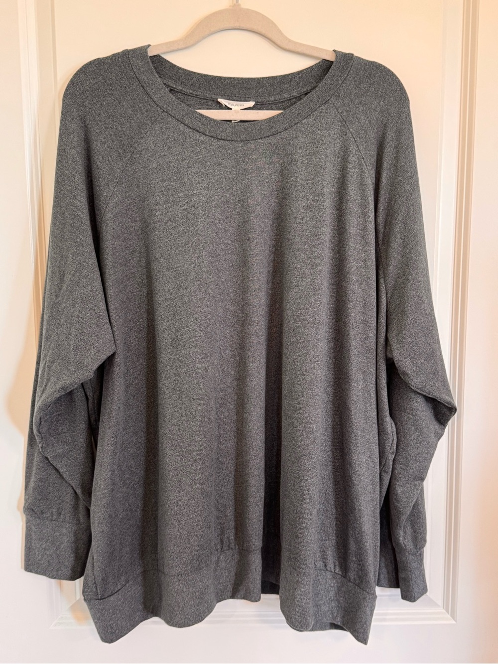 Maurices Cozy Knit Heather Green Long Sleeve Lounge Top